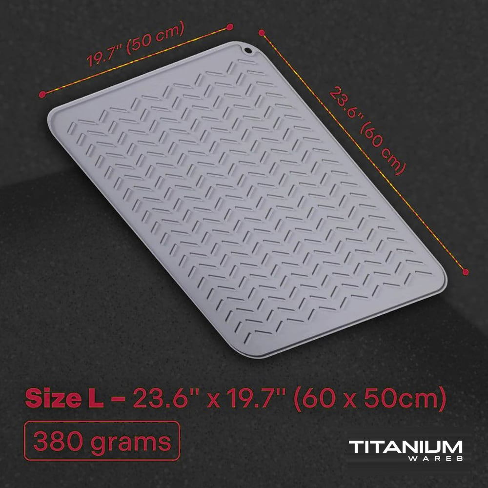 Titanium Wares Anti-Slip Silicone Mat, 23.6 x 19.7 inches