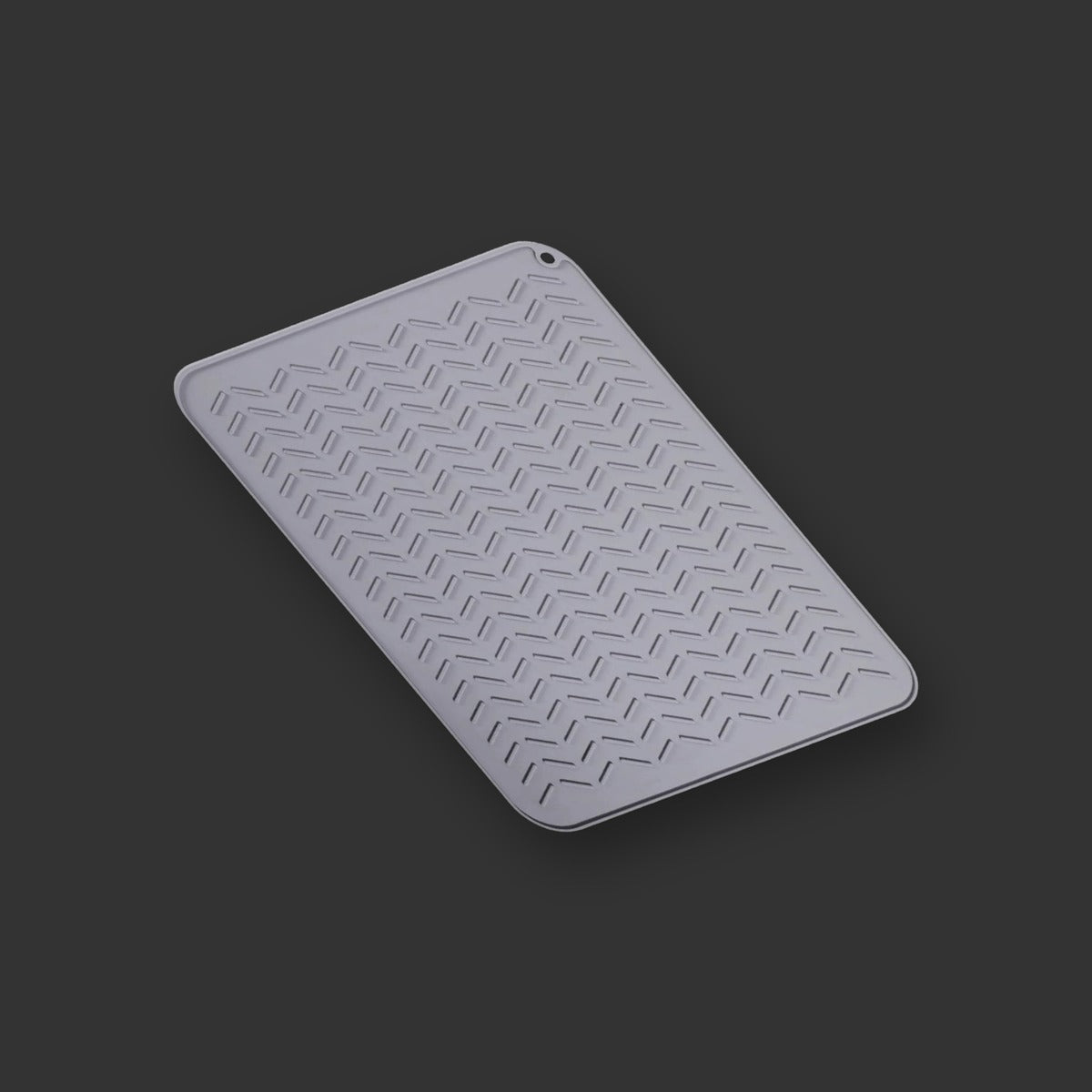 Titanium Wares Anti-Slip Silicone Mat with wave-line drying ridges