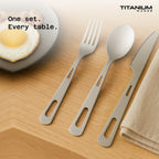 Titanium Wares pure titanium cutlery set