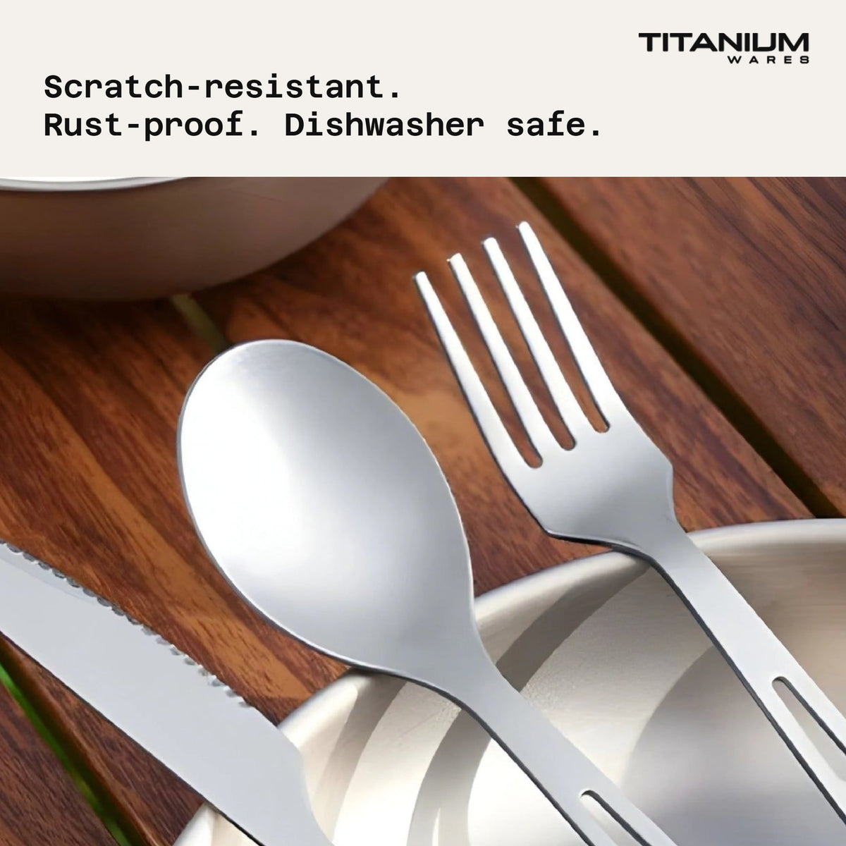 Titanium Wares pure titanium cutlery set