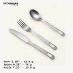 Titanium Wares pure titanium cutlery set